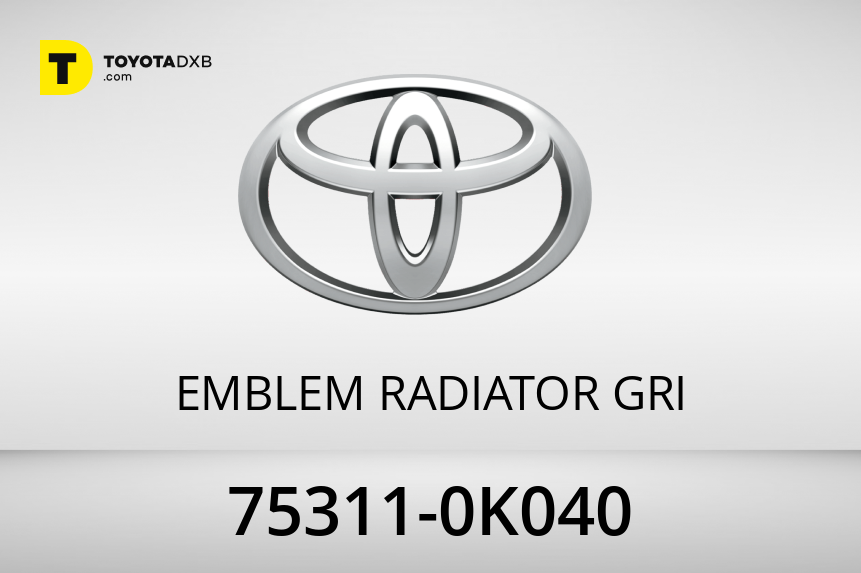 TOYOTA 75311-04040 Emblem Radiator Gri 