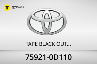Toyota TAPE BLACK OUT NO. Toyota TAPE BLACK OUT NO.
