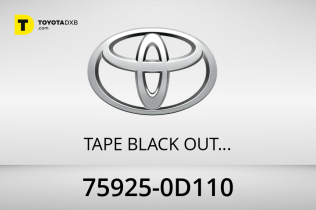 Toyota TAPE BLACK OUT NO. Toyota TAPE BLACK OUT NO.