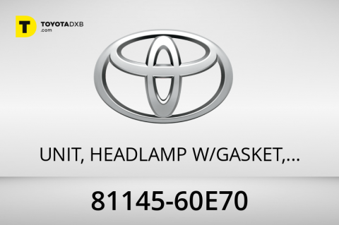 Toyota UNIT, HEADLAMP W/GASKET, RH