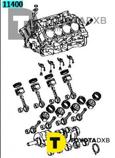 Toyota LAND CRUISER FJ200 2008- Genuine Land Cruiser FJ200 & Lexus LX450d 1VDFTV Diesel Engine Block (2)