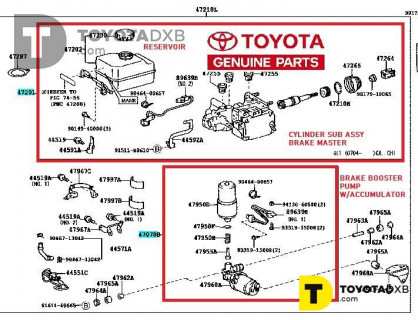 Toyota LAND CRUISER FJ100 1998- Genuine Toyota Brake Booster & Master Brake Cylinder HZJ105-UZJ100 FJ105 Lexus LX470